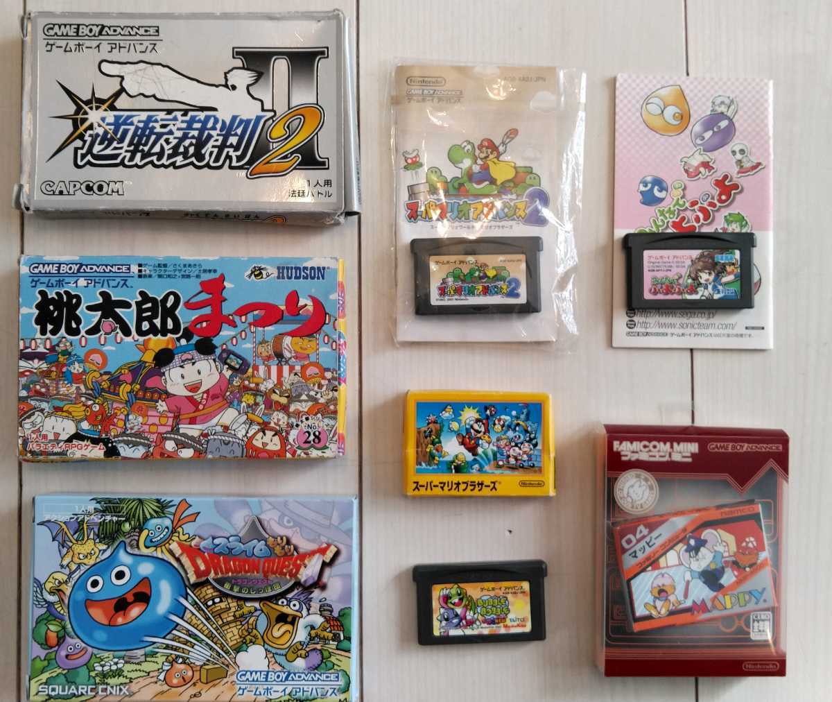 ゲームボーイアドバンス ファミコンミニ ソフト8本 ソフト8本 GBA ゲームボーイアドバンス ファミコンミニ