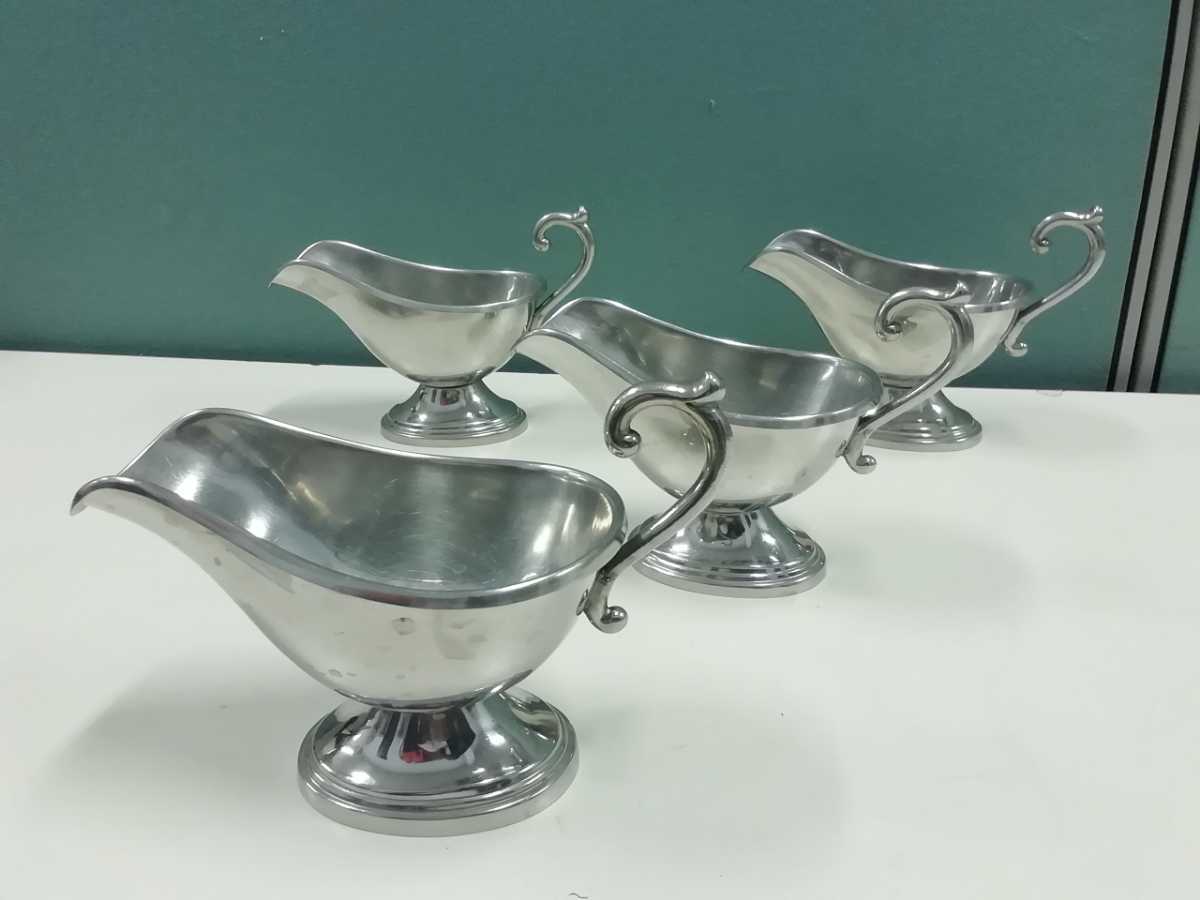 Yukiwa ソースポット 4個 グレイビーボート カレー ドレッシング 容器 18 8 ステンレス製 食器 キッチン雑貨 インテリア レトロ の落札情報詳細 ヤフオク落札価格情報 オークフリー スマートフォン版