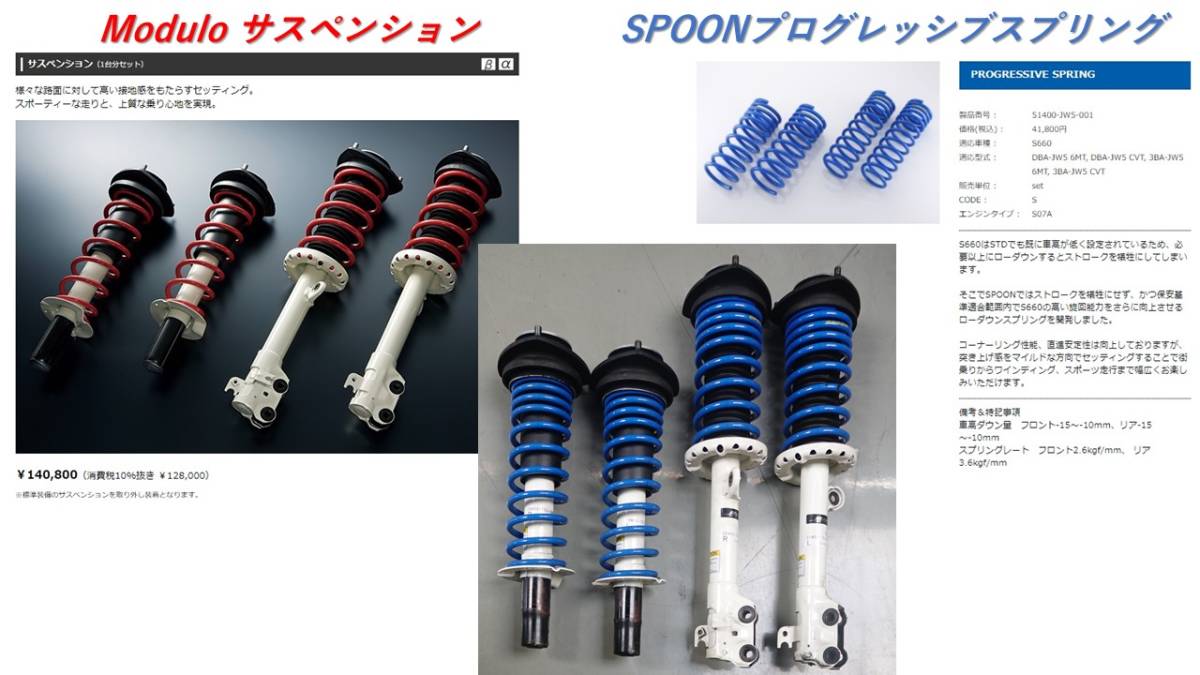 SPOON プログレッシブスプリング のパーツレビュー | S660(ちろ