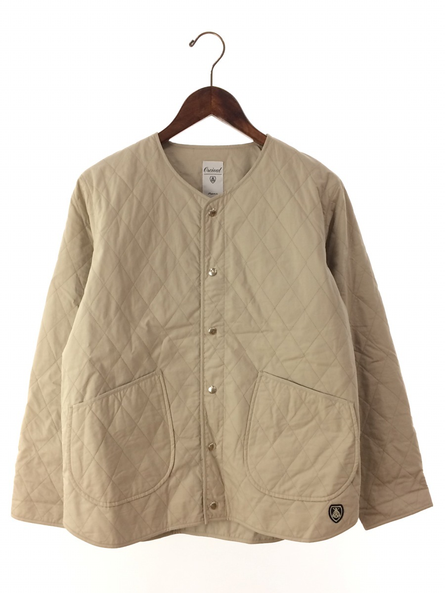 ORCIVAL◇タイプライター キルトカラーレスジャケット/キルティング  