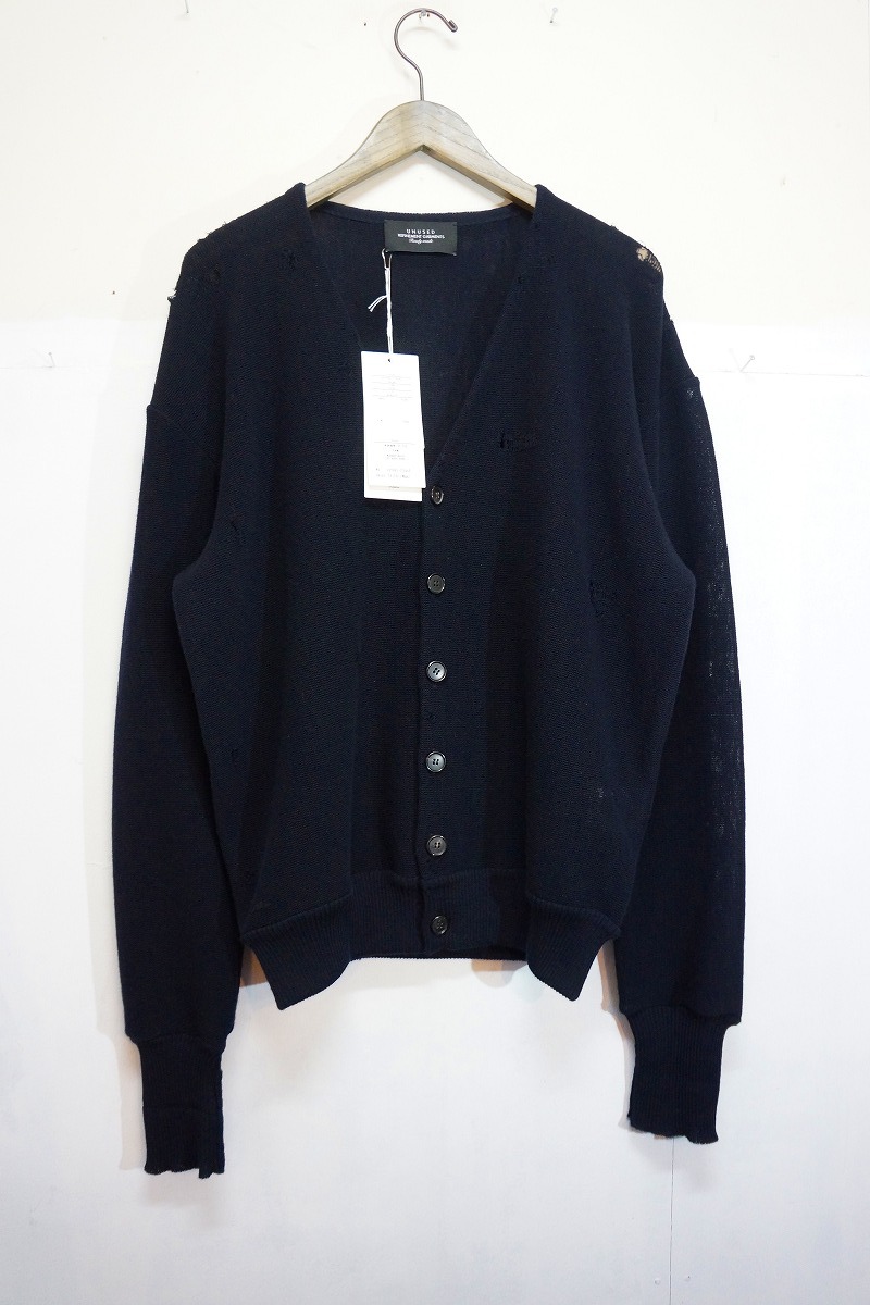 新品】新品21SS UNUSEDアンユーズド US1965 12G Damege Cardigan 