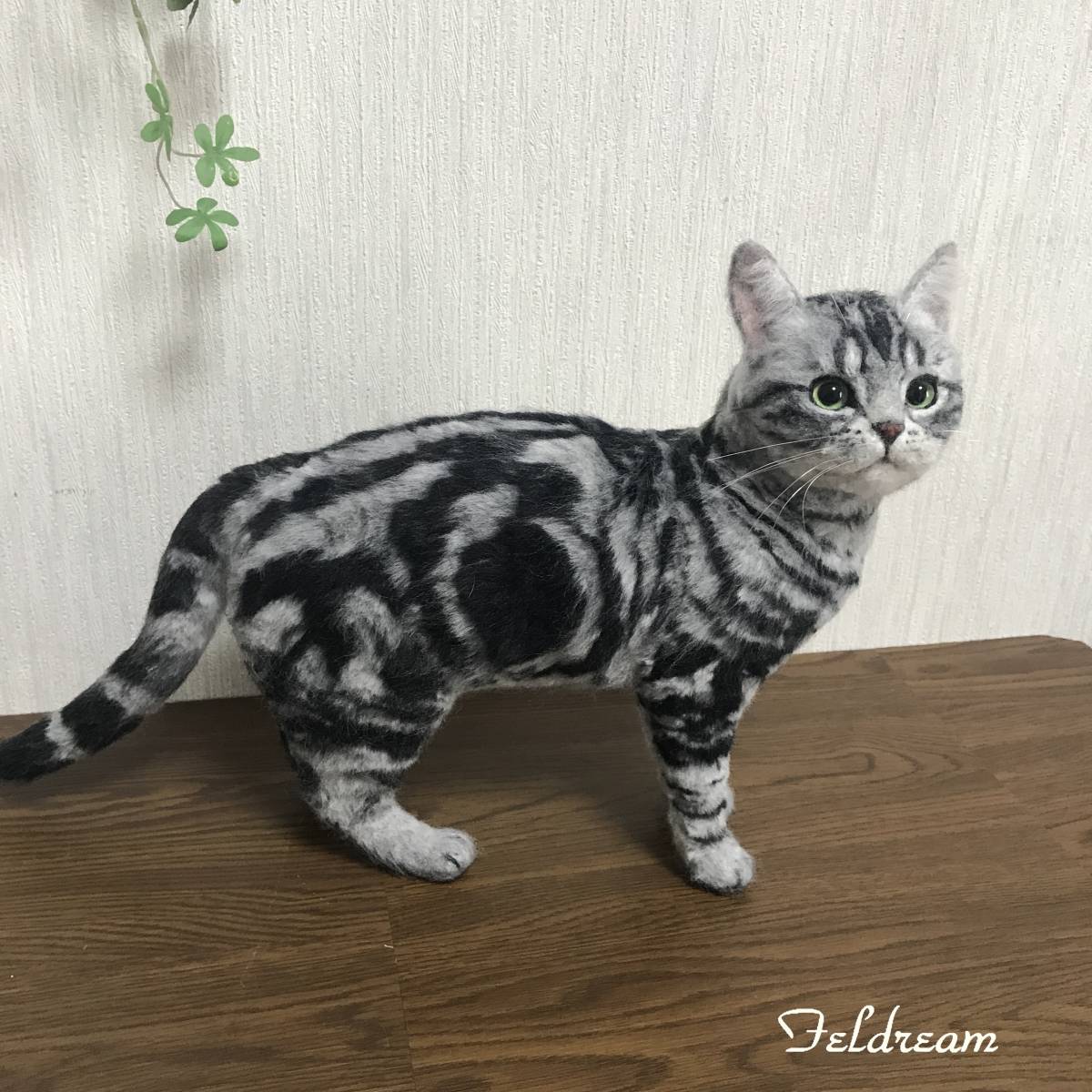 新品 Feldream 羊毛フェルト猫 アメリカンショートヘア ハンドメイド アメショー の落札情報詳細 ヤフオク落札価格情報 オークフリー スマートフォン版