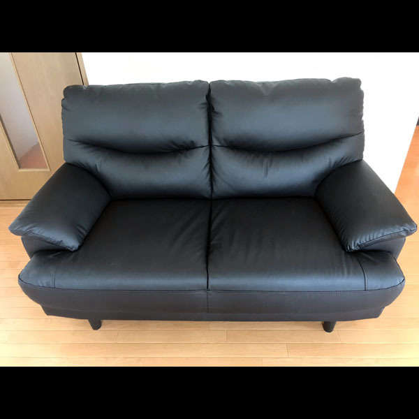 札幌限定配送 お引き取り可 家具 ニトリ 2人用合皮ソファ Nシールドキャッツ3 ブラック W143 D83 H84 の落札情報詳細 ヤフオク落札価格情報 オークフリー スマートフォン版