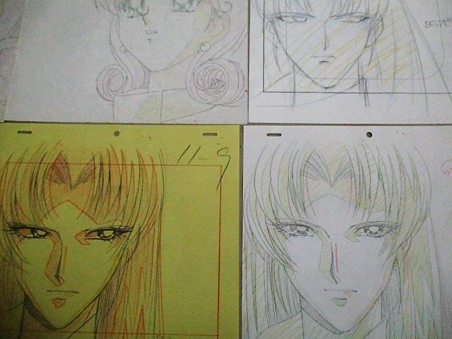 ☆貴重品キューティハニーF ☆下笠美穂の直筆レイアウト修正画総作画