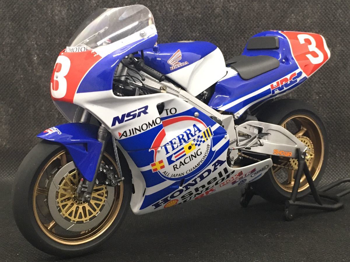 新品】1/12 ハセガワ AJINOMOTO HONDA NSR500 塗装済完成品の落札情報 