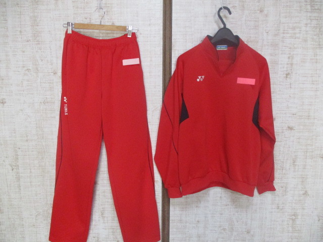 新品】 1円 体操服 ヨネックス 赤色 LLサイズ 上下セット 小学 中学