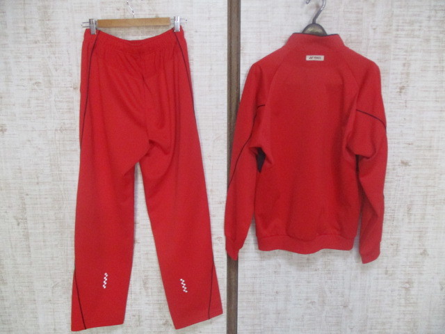 新品】 1円 体操服 ヨネックス 赤色 LLサイズ 上下セット 小学 中学