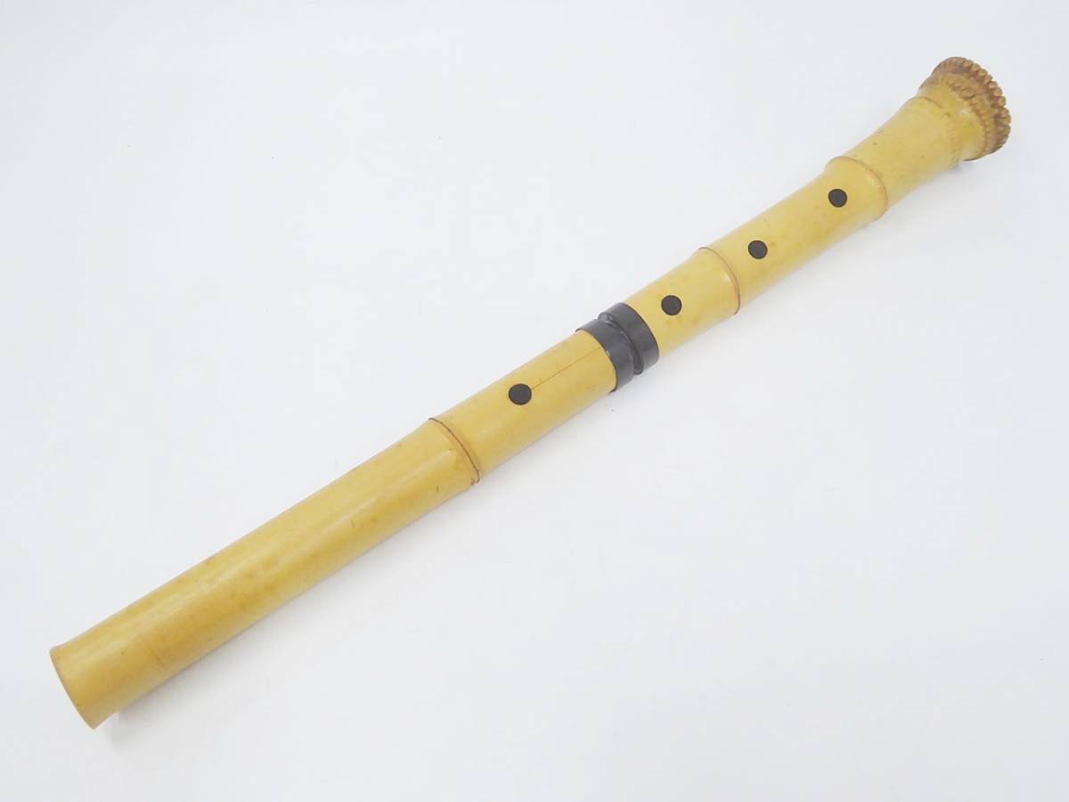 尺八　銘あり　虎月 尺八銘あり虎月