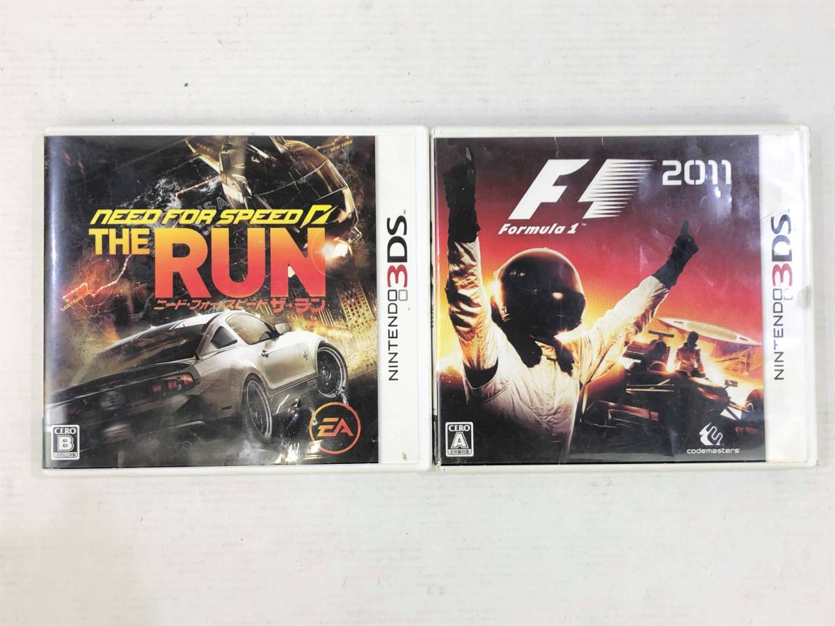(20901)【1円スタート】ニンテンドー3DSソフト「ニード・フォー・スピード ザ・ラン」＆「F1 2011」[カーレースゲーム] 中古品の