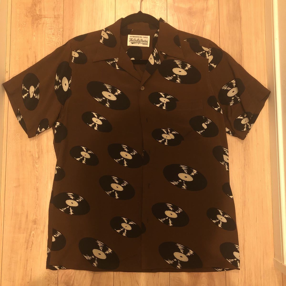 ブラウン　レコード　ワコマリア　wacko maria WACKO MARIA/RECORDS HAWAIIAN SHIRT（BROWN）［レコード