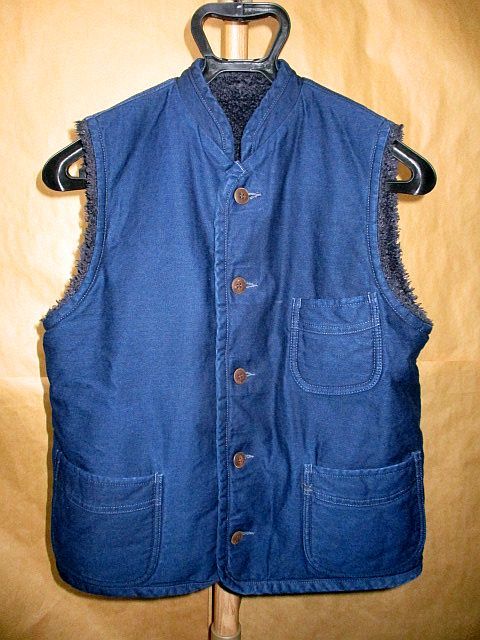 サテン×ボアの908ベスト(インディゴ) 45R（フォーティファイブアール