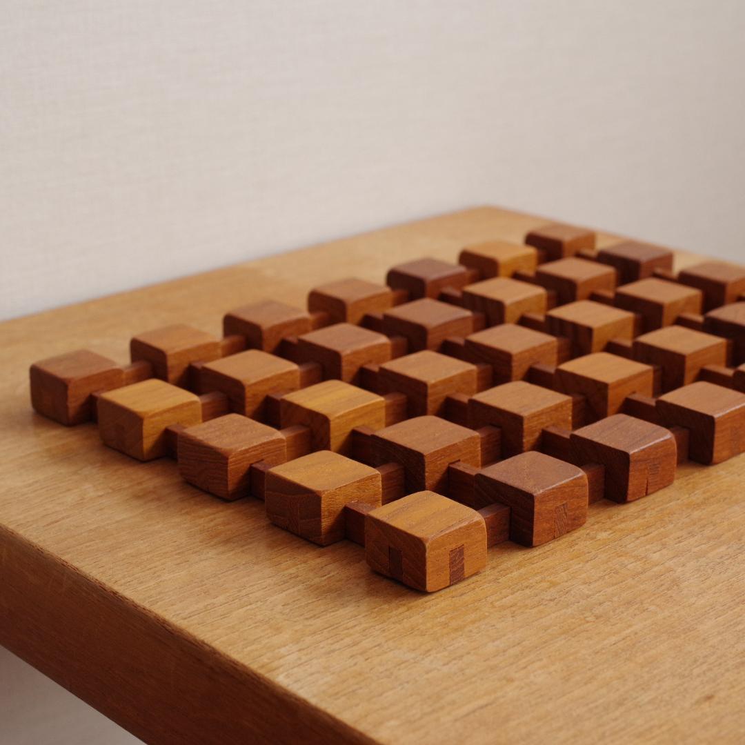 ビンテージ】 スウェーデン製 JIE Gantofta チーク 鍋敷き 木製 無垢材  