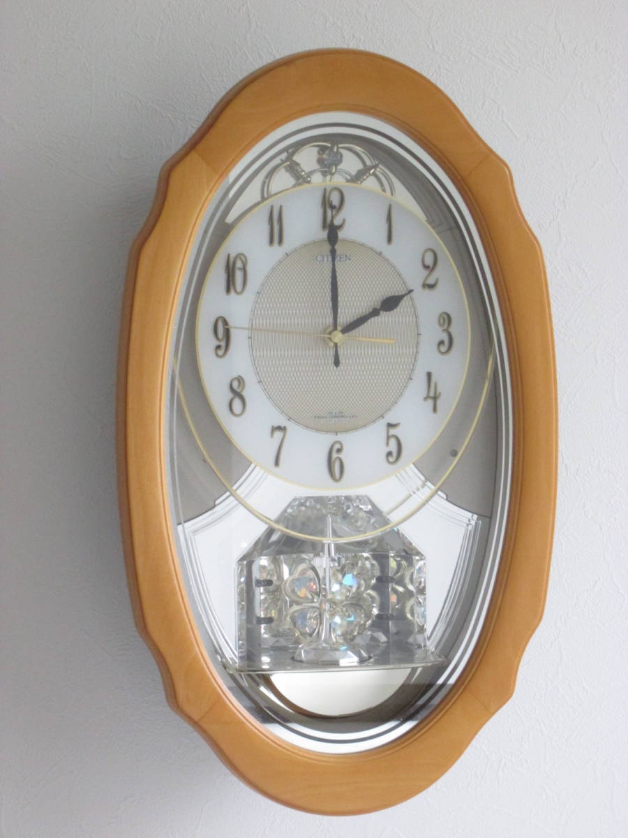 シチズン バルミューズシーズン メロディからくり時計 電波時計 4MN406