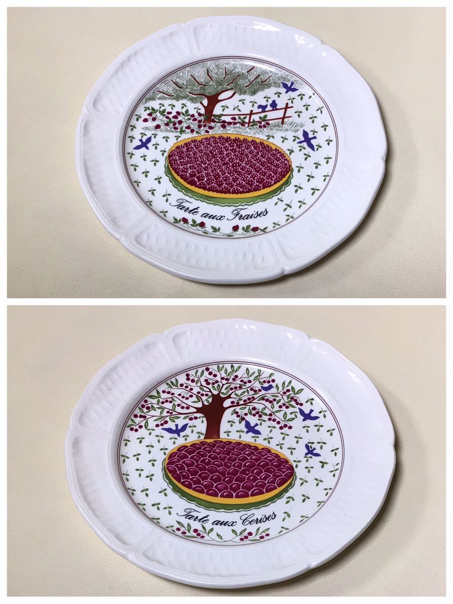 美品】ジアン Gien プレート 6P タルト ケーキ 柄違い 【公式通販】