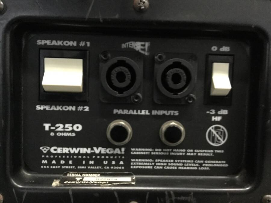 引取限定 発送不可】Cerwin-Vega T-250 PAスピーカー(ペア