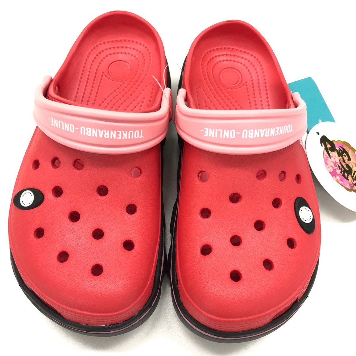 未使用タグ付 刀剣乱舞 しまむら コラボ クロックス風 Eva サンダル レディース Lサイズ マンガ ゲーム キャラクター グッズ レッド の落札情報詳細 ヤフオク落札価格情報 オークフリー スマートフォン版