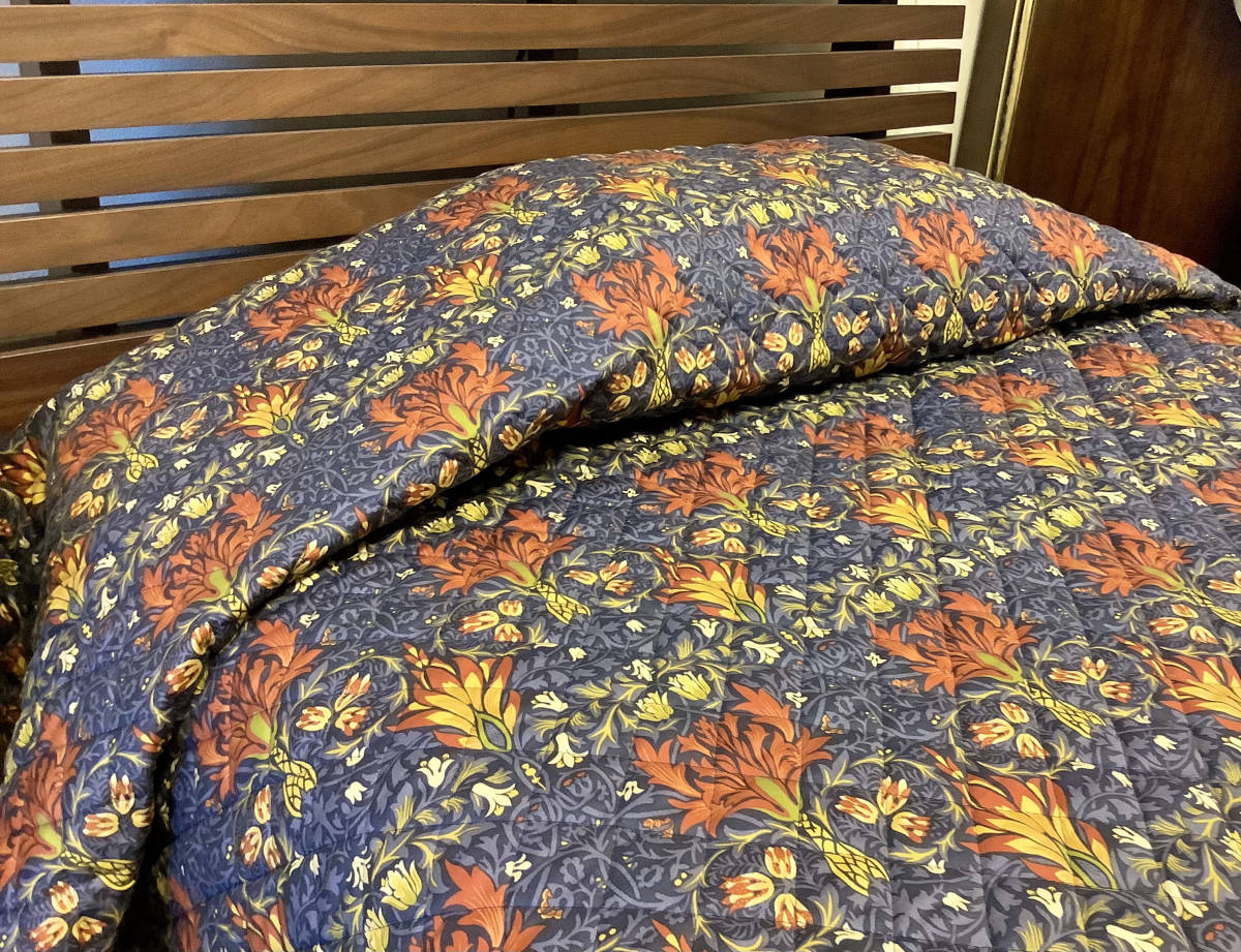 キルティングベッドカバー　　ウィリアムモリス ベッドカバー ベッドスプレッド シングルサイズ ウィリアム・モリス