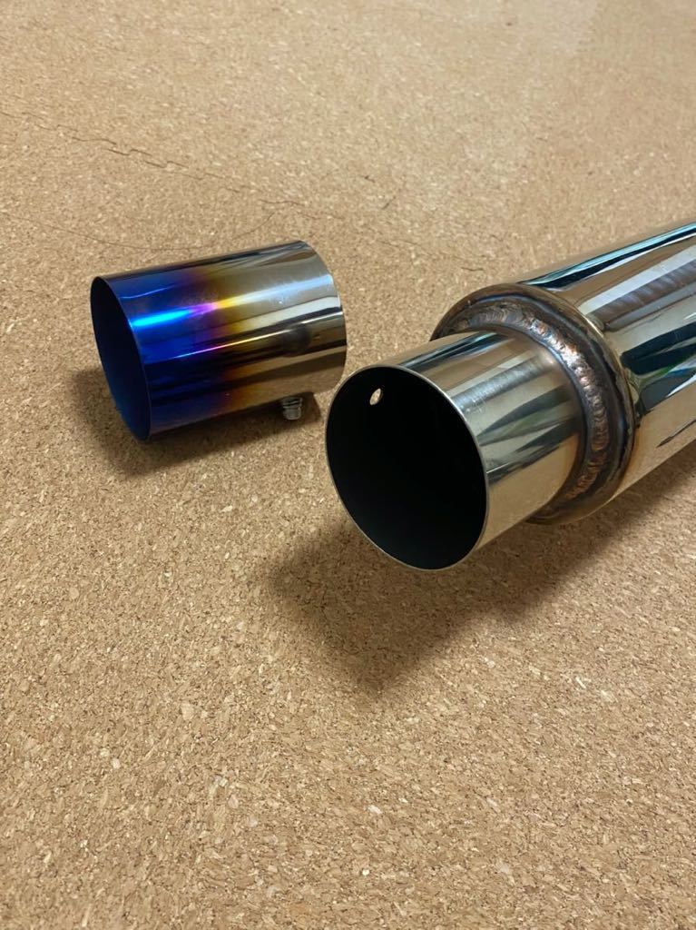 ABARTH 595 アバルト ワンオフマフラー ストレート出口90パイ 500