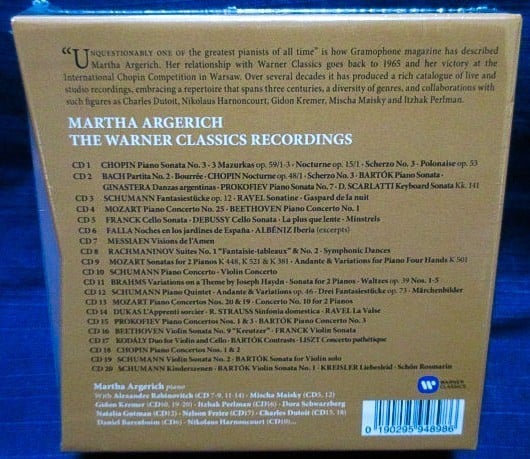 廃盤 アルゲリッチ/1965～2006ワーナー録音集 20CD 最終値 廃盤 アルゲリッチ/1965～2006ワーナー録音集 20CD