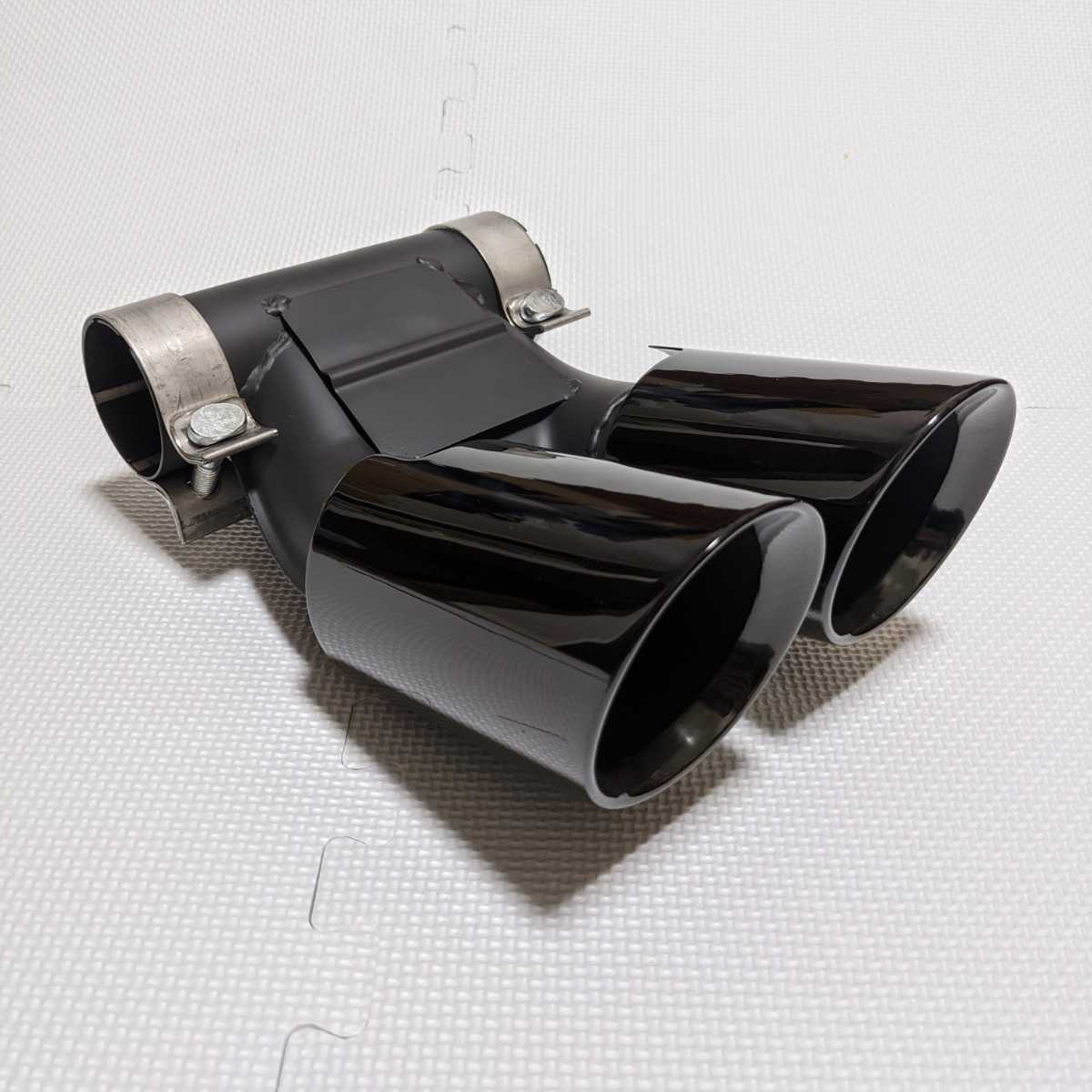 ポルシェ ケイマン ボクスター マフラーカッター ブラッククローム