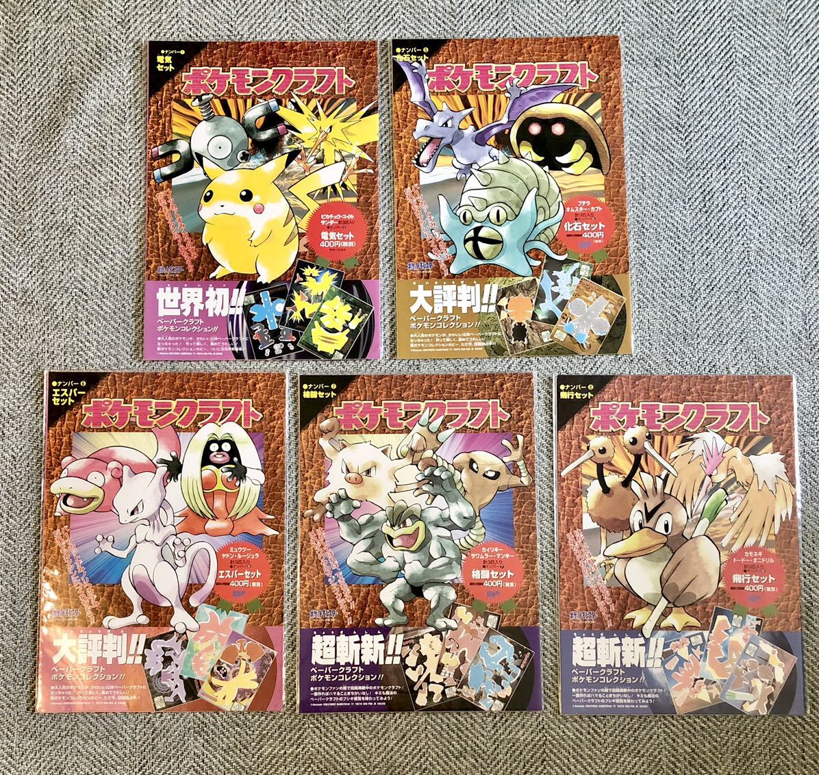未使用 未開封 ポケモンクラフト ペーパークラフト 電気 化石 エスパー 格闘 飛行 セット の落札情報詳細 ヤフオク落札価格情報 オークフリー スマートフォン版