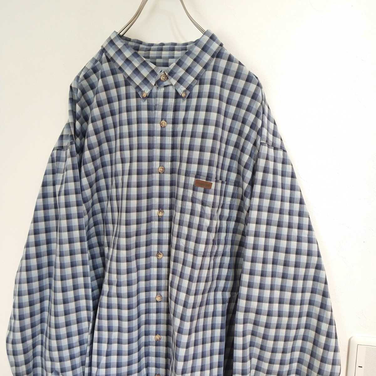 アメカジに! 90s carhartt カーハート マルチストライプ柄 ロゴ ボタン アメカジに! 90s carhartt カーハート マルチストライプ柄 ロゴ ボタン