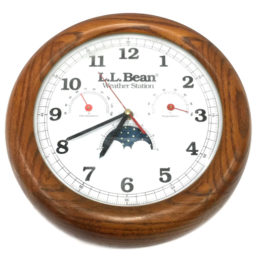 【レア品/動作品】 LLBEAN エルエルビーン WEATHER STATION CLOCK 壁掛け時計 湿度計 温度計 の落札情報詳細