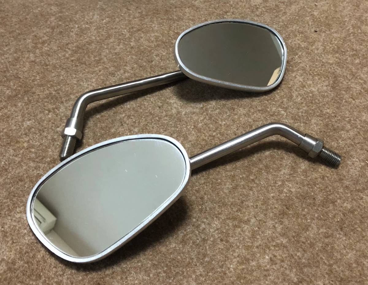ポッシュ POSH アルミキャスティングミラー 左右セット ビンテージオーバル ポッシュ POSH アルミキャスティングミラー 左右セット ビンテージ