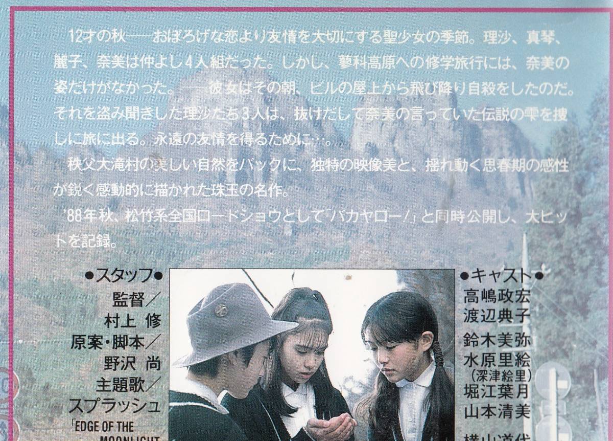 やや傷や汚れあり】ステイ・ゴールド STAY GOLD(1988)□VHS/深津