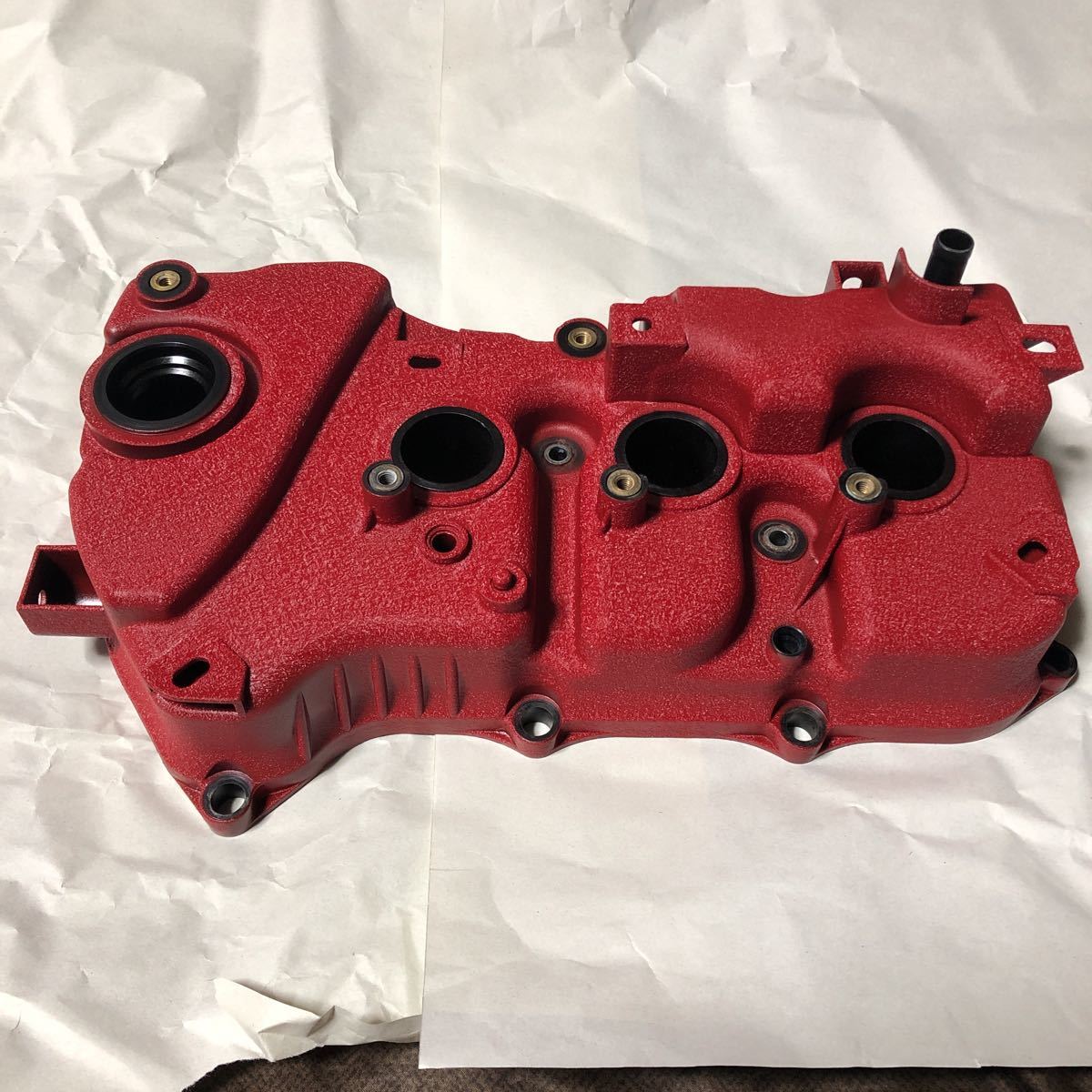 【やや傷や汚れあり】ダイハツ75系KFエンジンヘッドカバータペットカバーカムカバー結晶塗装リンクルペイントチヂミ塗装ミラムーブタントエッセ？の