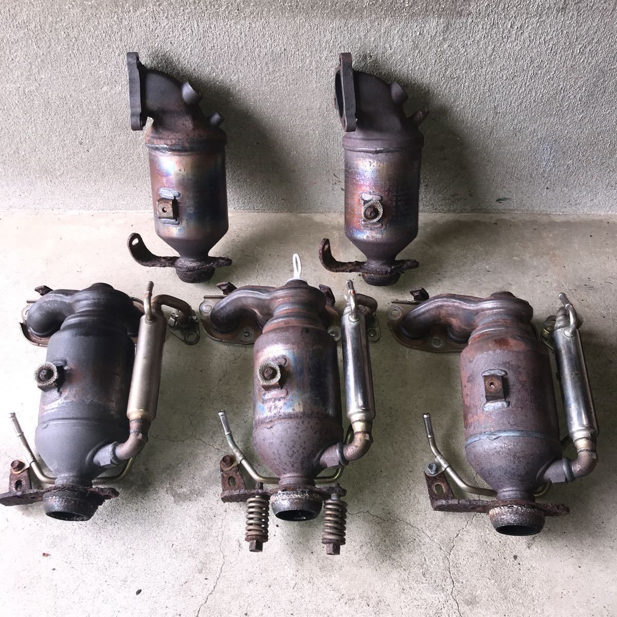 ☆ダイハツ KF-VET ターボ 触媒 六角 6角 エキマニ コンバーター