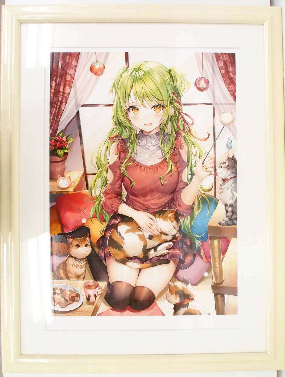 緋文の紙通力 萌木原ふみたけ 版画 サイン入り ミクスドメディア