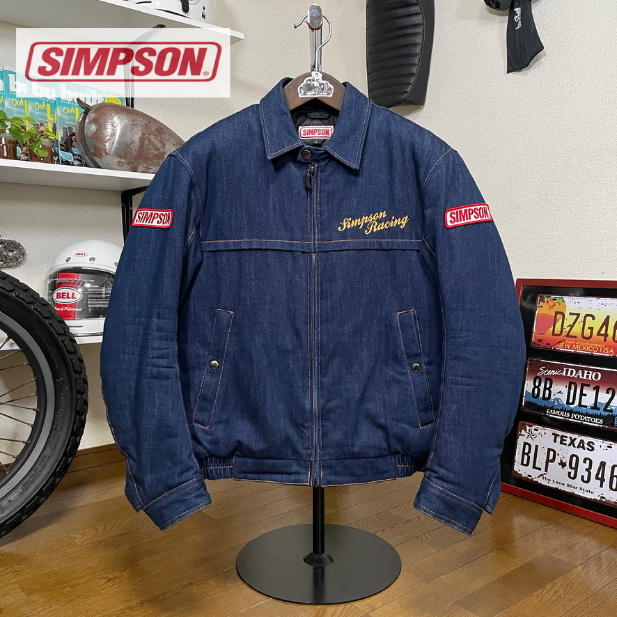 やや傷や汚れあり】☆SIMPSON シンプソン 中綿入り デニムジャケット