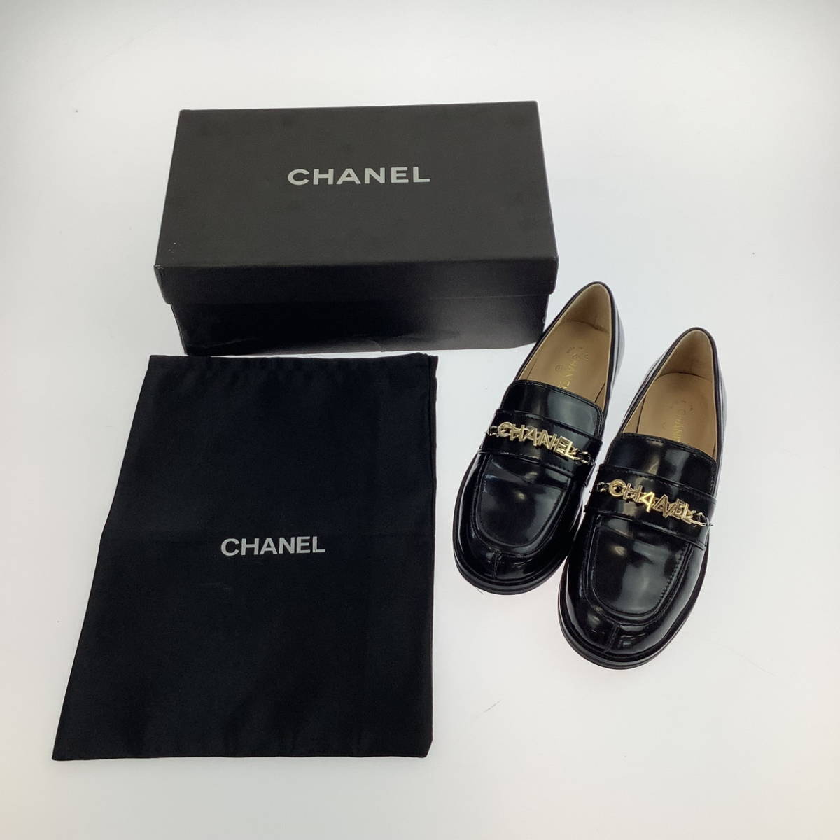 【やや傷や汚れあり】CHANEL シャネル レザー ローファー レディース サイズ：38 の落札情報詳細 ヤフオク落札価格情報 オークフリー