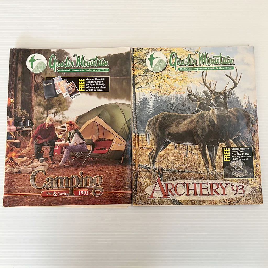 【傷や汚れあり】ガンダーマウンテン gander mountain 1993年カタログ2冊 キャンプギア 衣類 アーチェリー 射撃 弓 古着