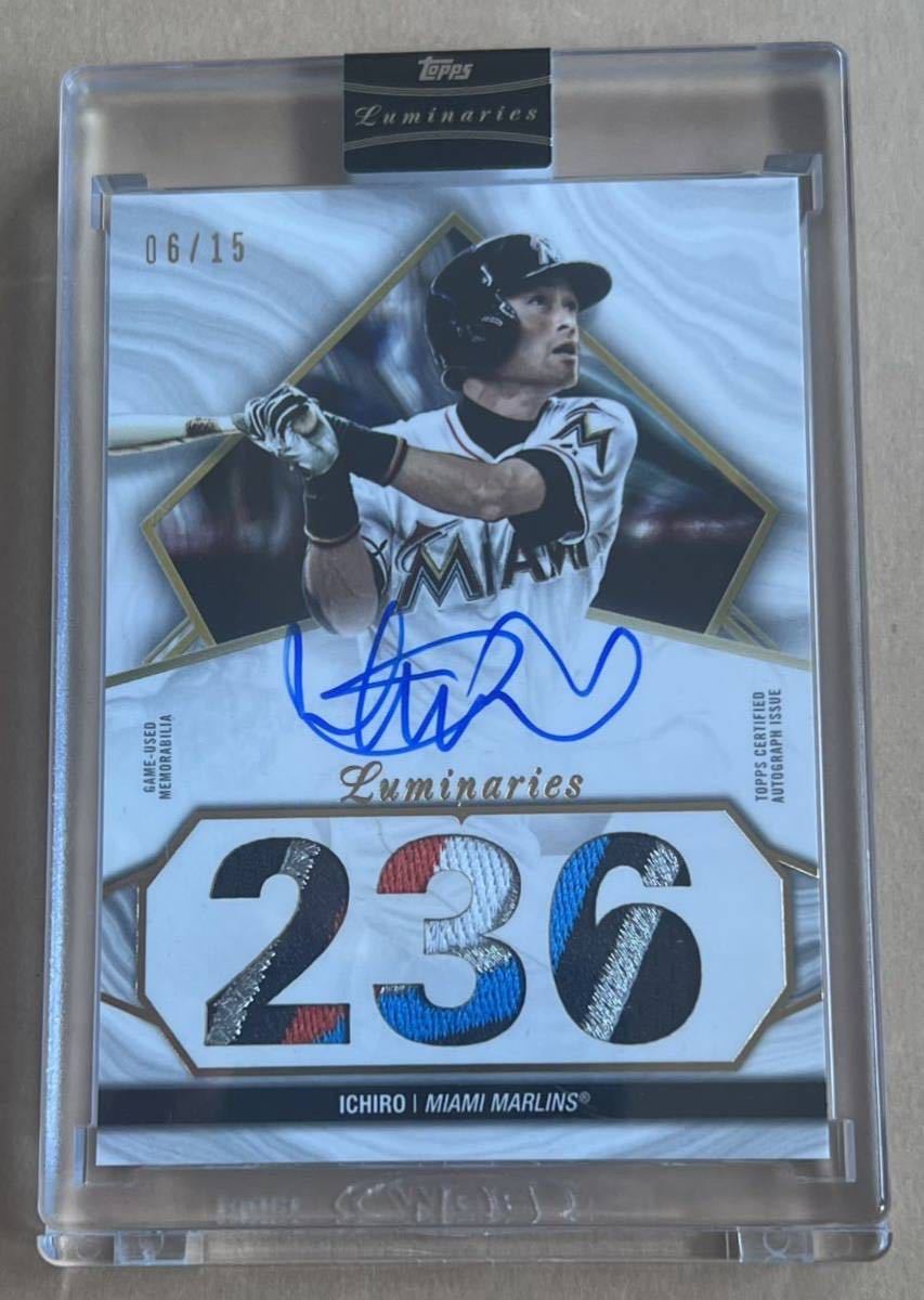 MLB イチロー 21 TOPPS 15枚限定直筆サインジャージカード MLB】MINT