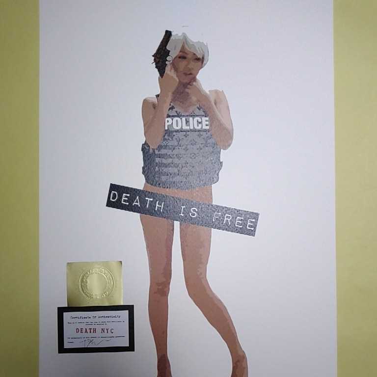 【未使用】DEATH NYC 世界限定100枚 アートポスター デスガール death girl バンクシー Banksy ルイヴィトン