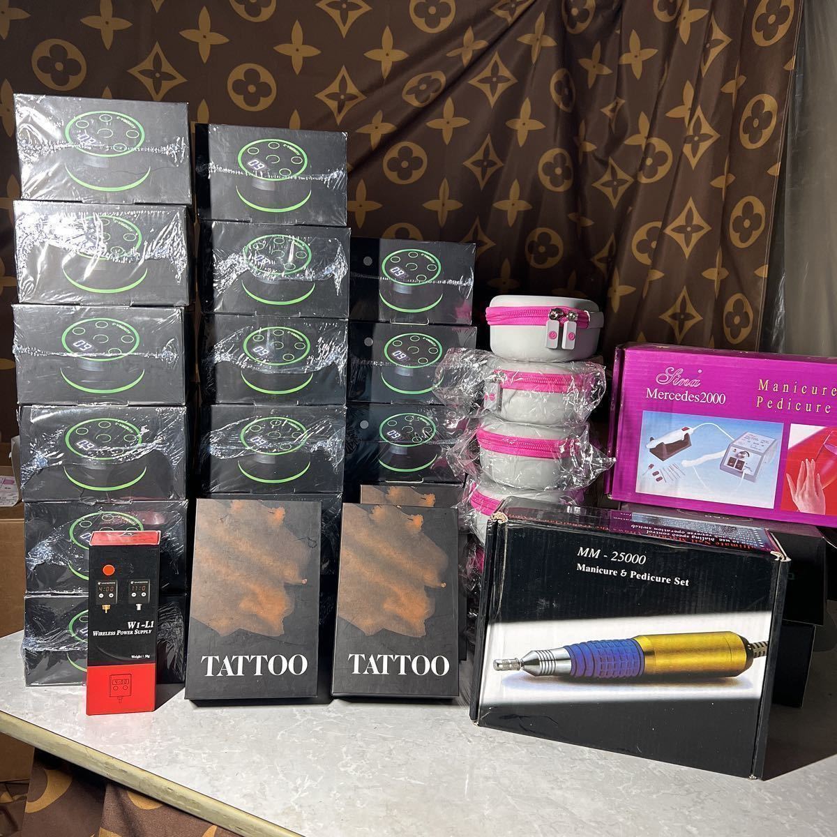 【未使用】タトゥーパワーサプライ tattoo power supply 入れ墨 刺青 動力 オーロラ2 タトゥーマシン 彫刻 carving