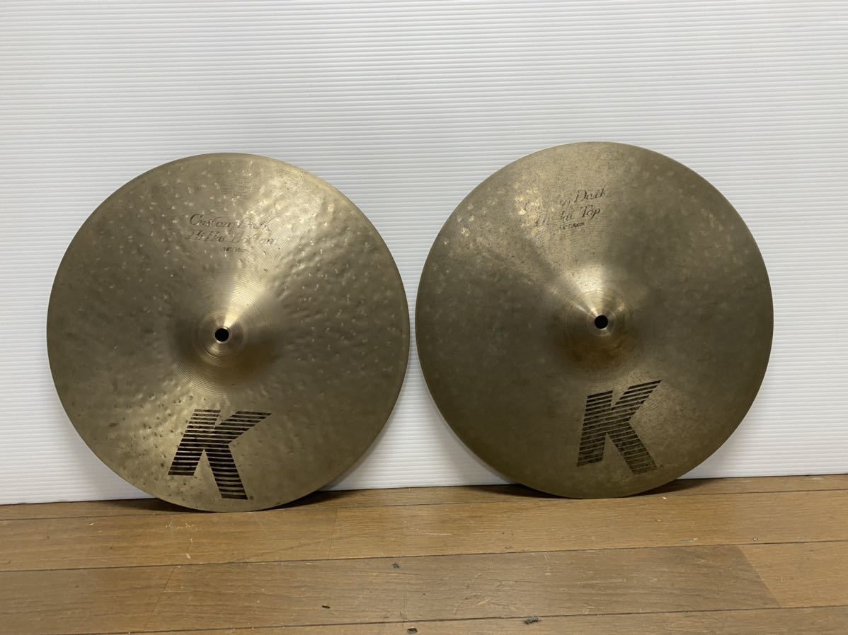 【やや傷や汚れあり】動画あり★K Zildjian Custom Dark Hi Hat 14インチ ジルジャンカスタムダークハイハット