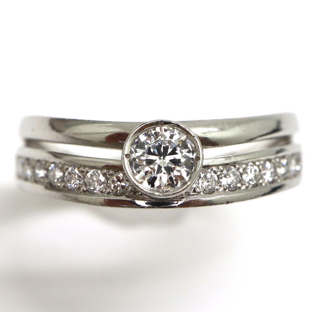 【目立った傷や汚れなし】Thanks Days Platinum(サンクスデイズプラチナ) Pt950 天然ダイヤモンドリング A5.2g