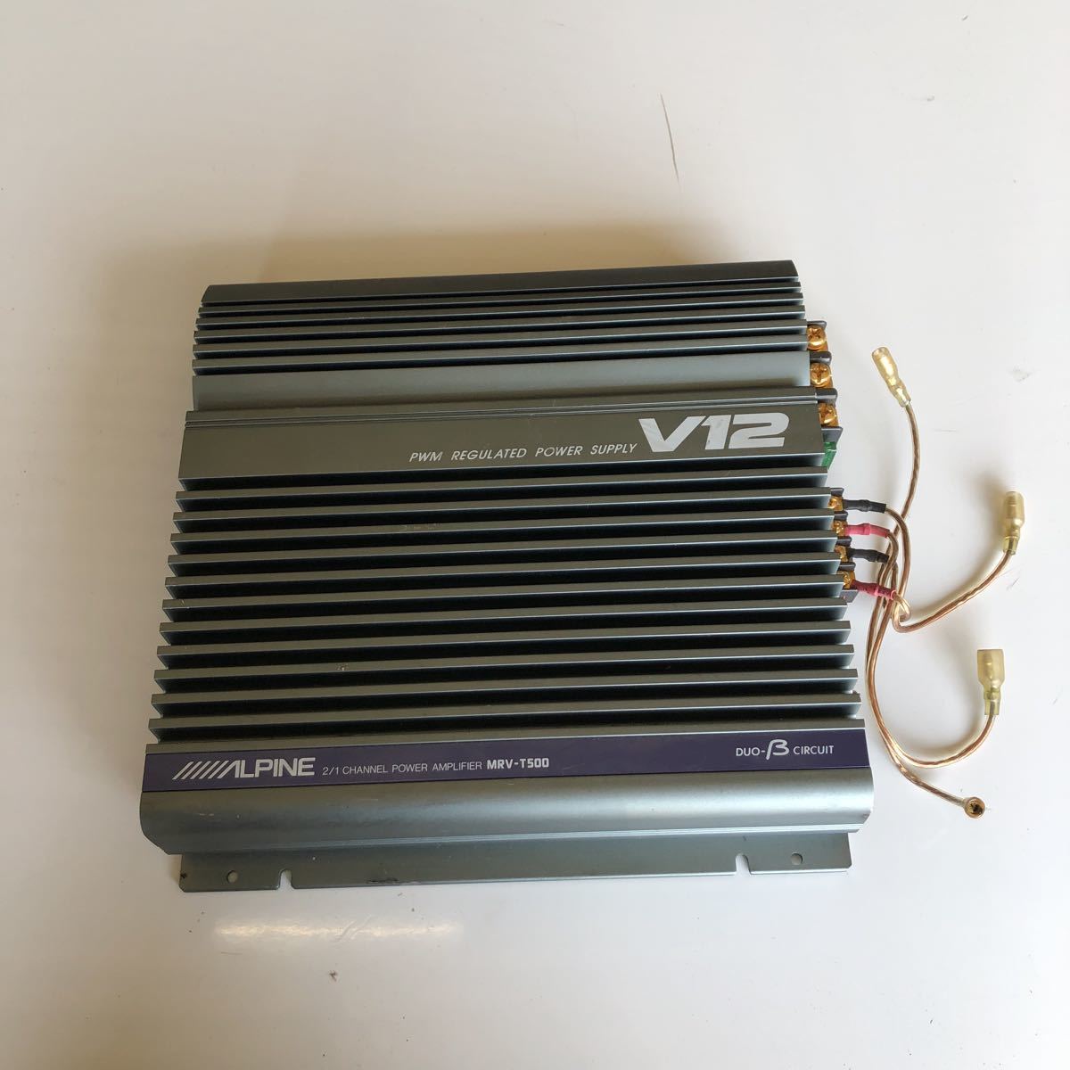 【やや傷や汚れあり】 Z432 ALPINE アルパイン V12アンプ MRVT500 2/1 CHANNEL POWER