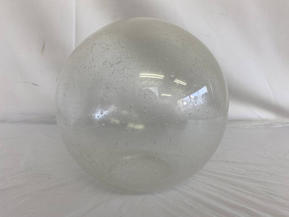 【やや傷や汚れあり】ガラスシェード ボールシェード ランプシェード バブル キャンドルホルダー シャンデリア 手吹きガラス交換用シェード