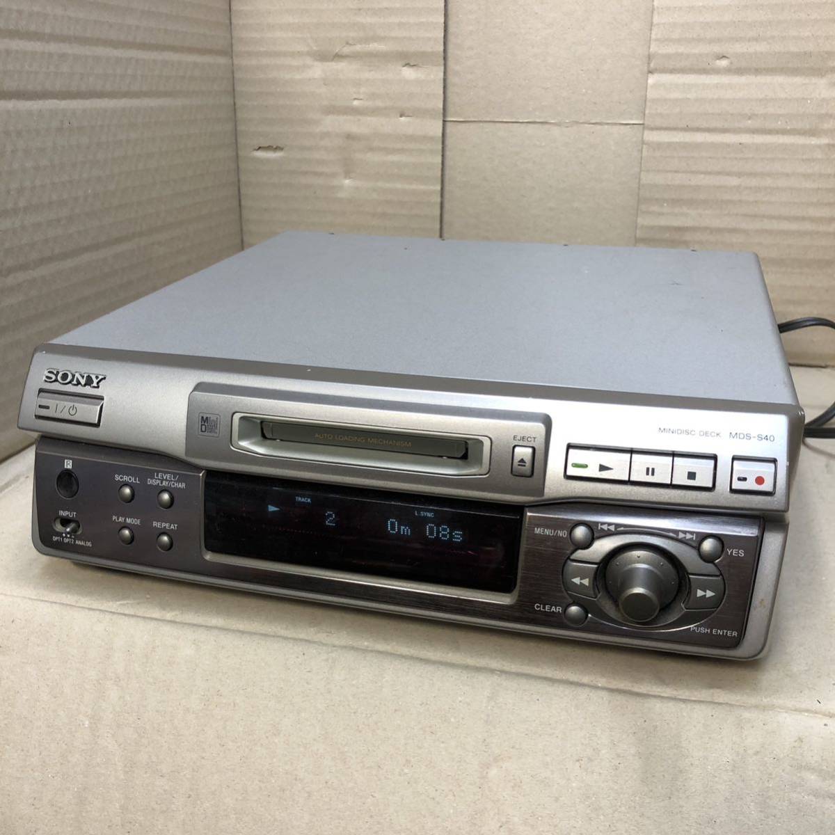 【傷や汚れあり】ソニー SONY MDデッキ MINIDISC DECK MDSS40 再生 録音 アナログ確認済みの落札情報詳細