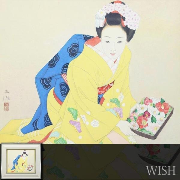 大正ロマン 肉筆春画巻物 伊東深水【美人十二ヶ月】全六図 美人