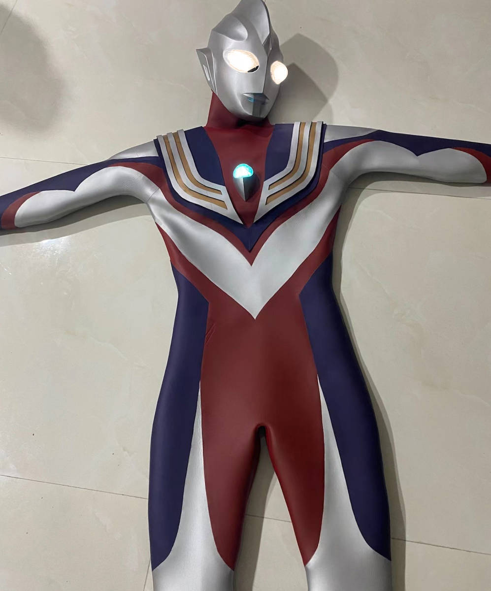ウルトラマン風　マスク・カラータイマー・コスプレ衣装一式 ウルトラマンスーツ 未使用に近い]1円～1/1 アトラク マスク 靴