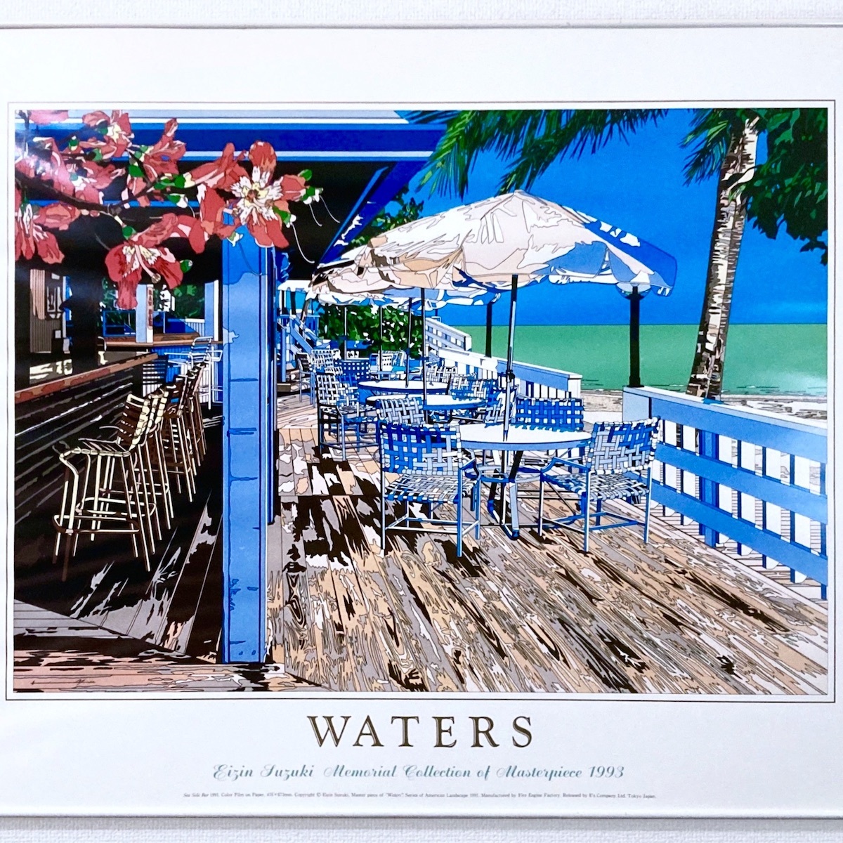 鈴木英人WATERS ポスター（傷や汚れあり】鈴木英人 Eizin Suzuki