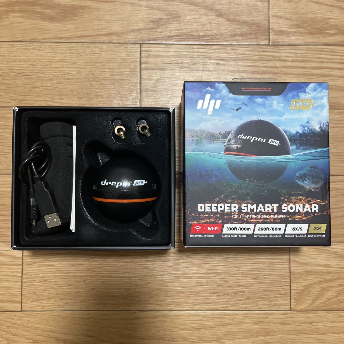 目立った傷や汚れなし】中古美品 Deeper smart sonar pro+ ディーパー 