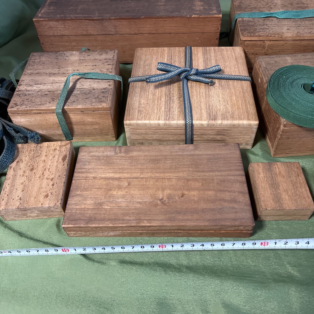 掛軸用 桐箱 空箱 木箱 無地 4個セット 軸箱② 掛軸