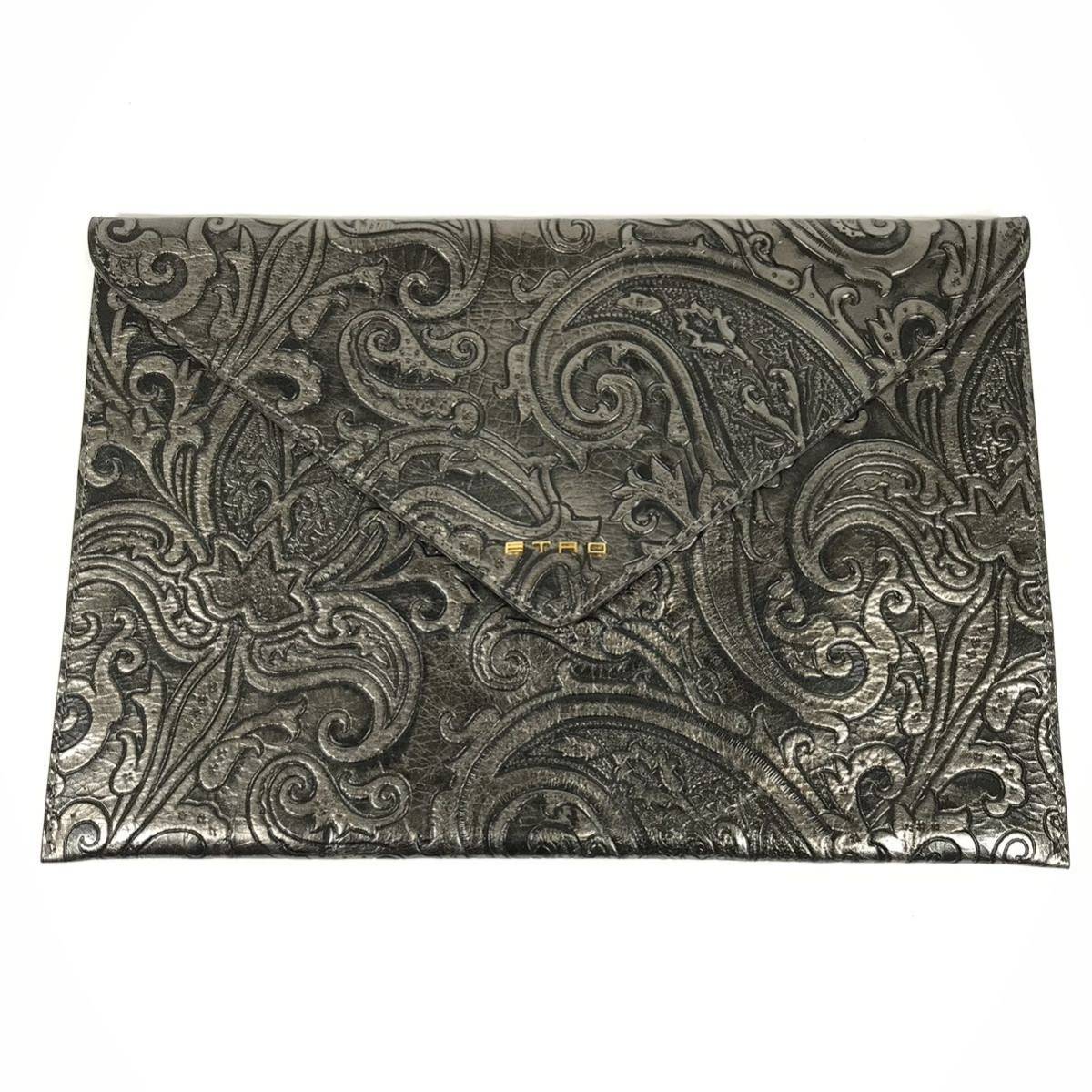 ETRO ペイズリー柄 ボストンバッグ エトロ レザーバッグ