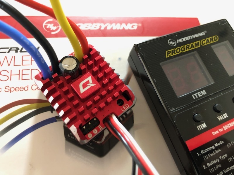 【目立った傷や汚れなし】HOBBYWING ホビーウイング QUICRUN CRAWLER BRUSHED ESC アンプ プログラムボックス